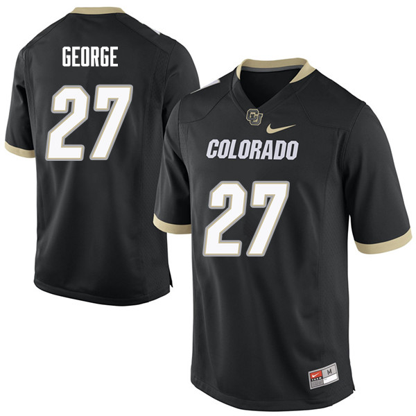 Men #27 Kevin George Colorado Buffaloes College Football Jerseys Sale-Black